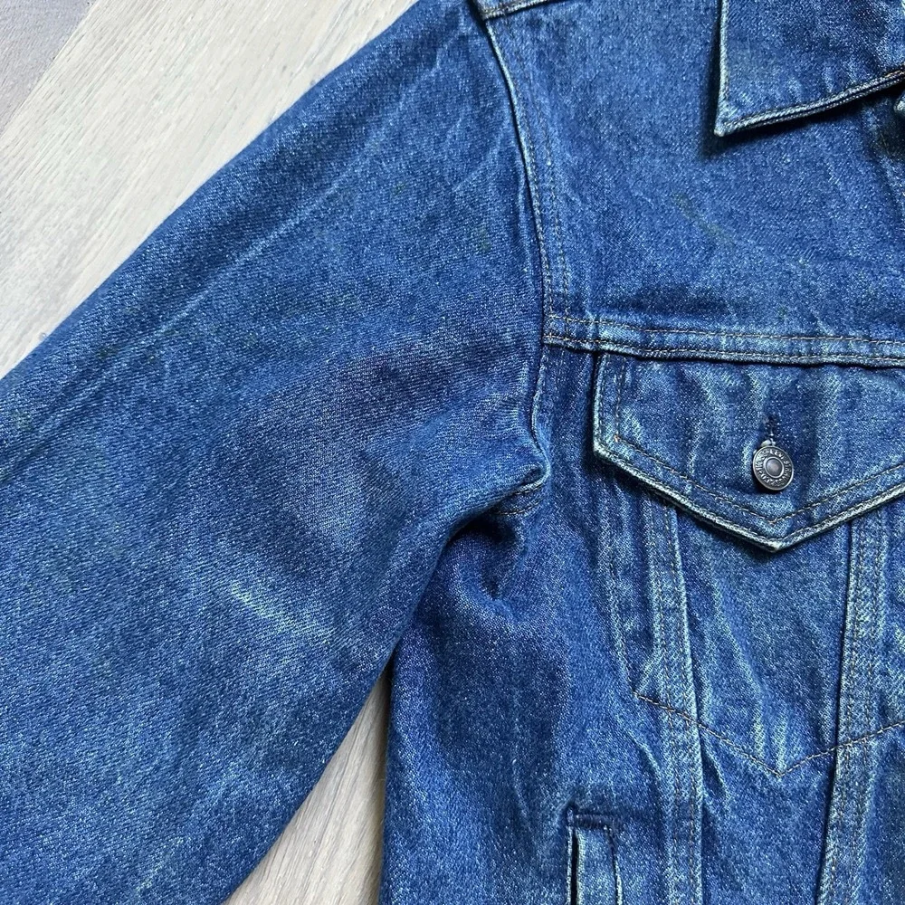 Vintage LEVIS 80s Denim‎ Trucker Jacket Type III 70506-0216 Sz 38R Made In USA